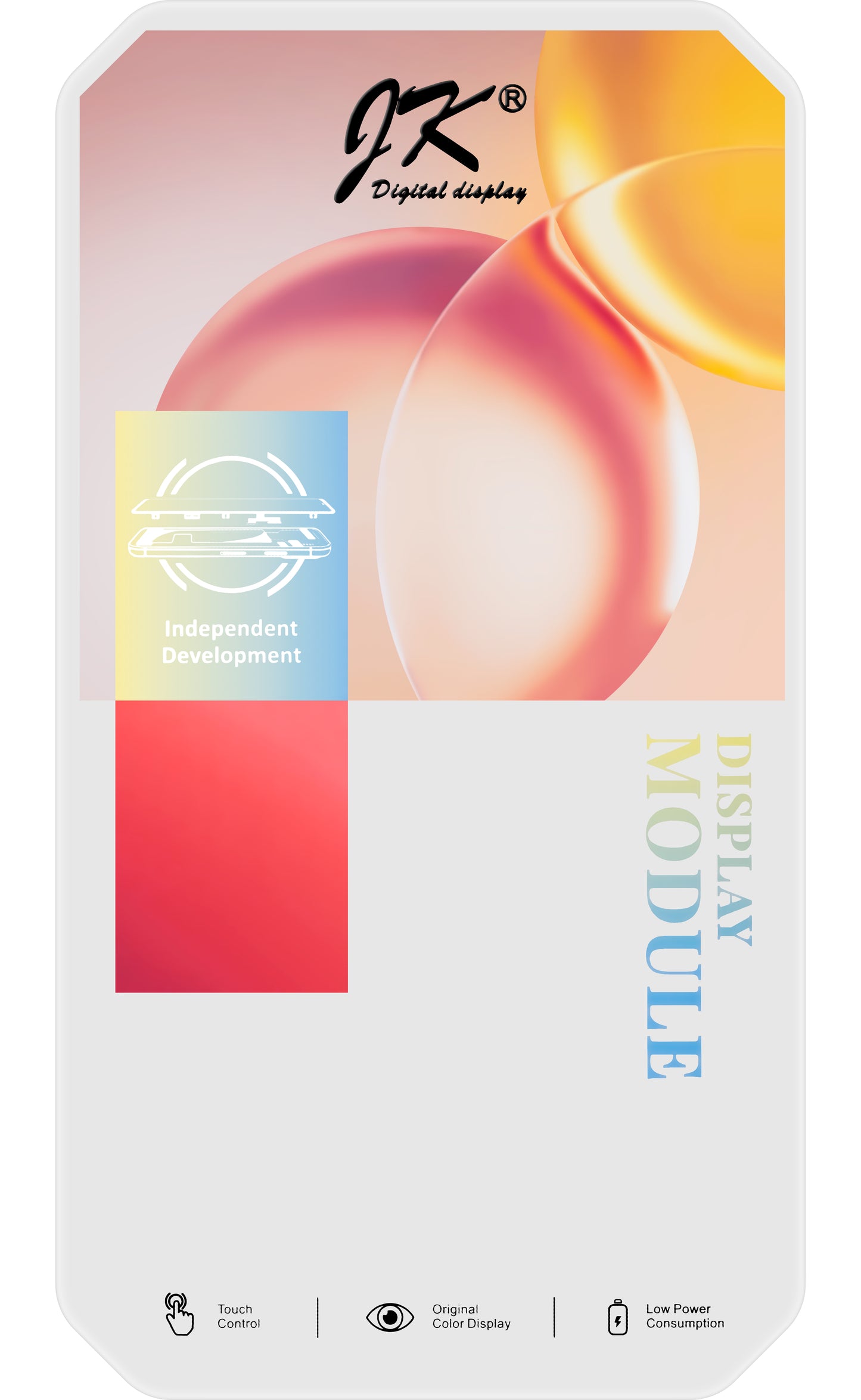 Zaslon s dodirnim ekranom JK za Apple iPhone 15 Pro, s okvirom, LCD In-Cell verzija, crni