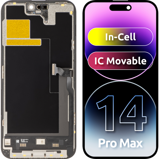 Zaslon s dodirnim ekranom JK za Apple iPhone 14 Pro Max, s okvirom, LCD In-Cell IC Movable verzija, crni