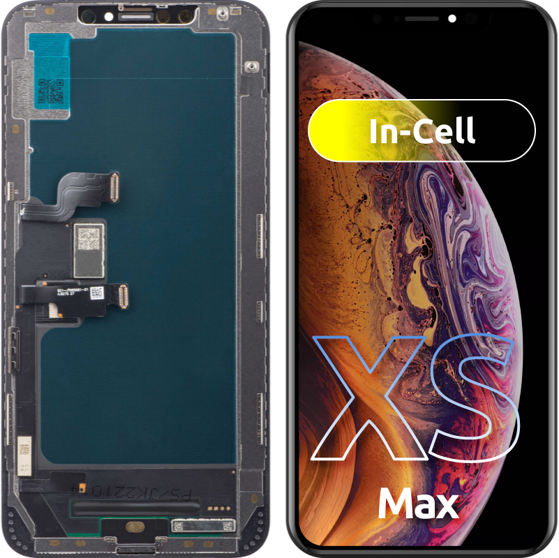 Display s Touchscreenom JK za Apple iPhone XS Max, s Okvirom, In-Cell LCD Verzija, Crni