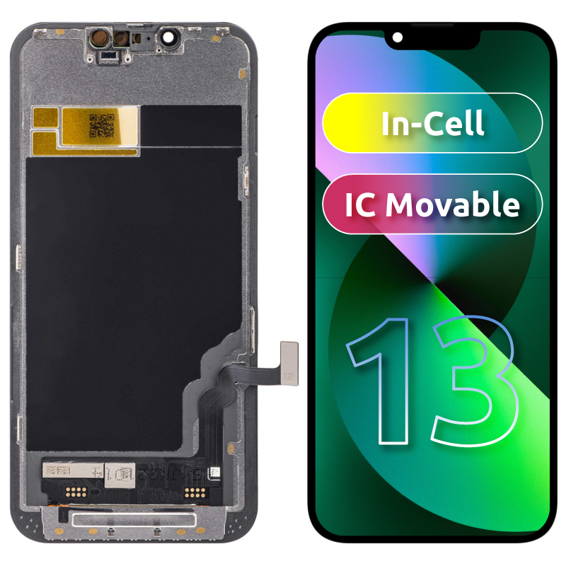 Display s dodirnim zaslonom JK za Apple iPhone 13, s okvirom, LCD In-Cell verzija, crni