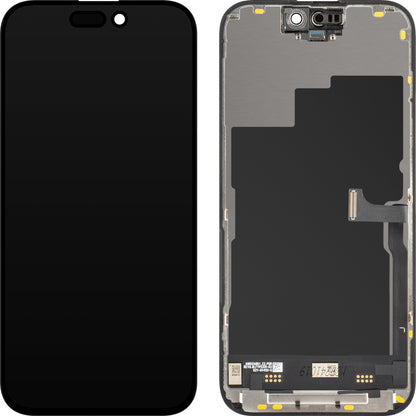 Zaslon s dodirnim zaslonom JK za Apple iPhone 15 Pro, s okvirom, LCD In-Cell IC Movable verzija, Crna
