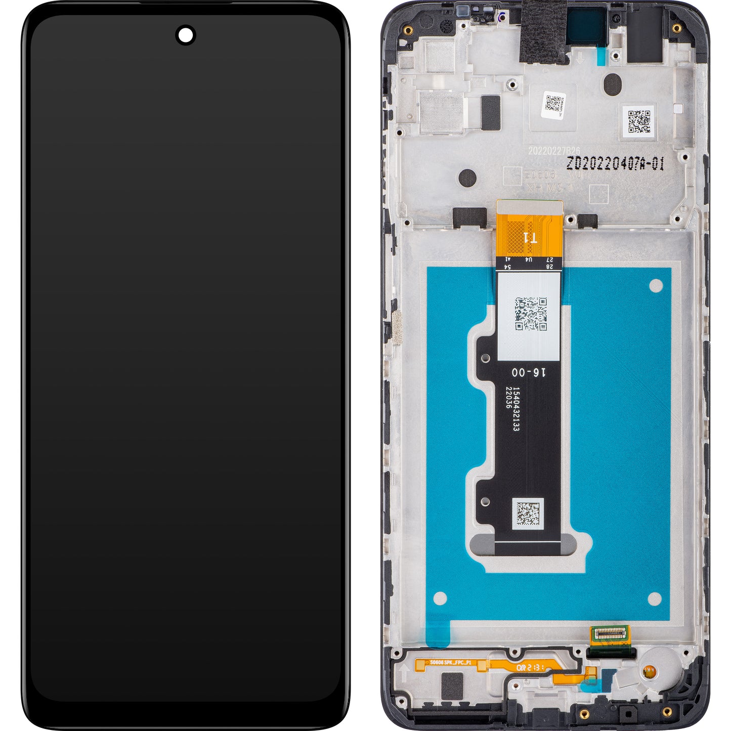 Zaslon s dodirnim ekranom Motorola Moto E32, s okvirom, crni, paket za servis 5D68C20684