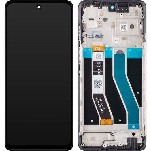 Display s dodirnim zaslonom Motorola Moto G62 5G, s okvirom, crni, Service Pack 5D68C20934