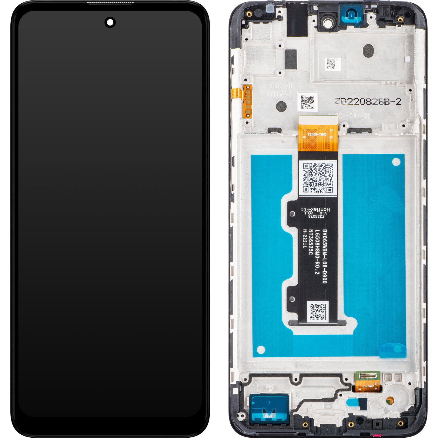 Display s dodirnim zaslonom Motorola Moto E40 / E30, s okvirom, crni, Service Pack 5D68C19697
