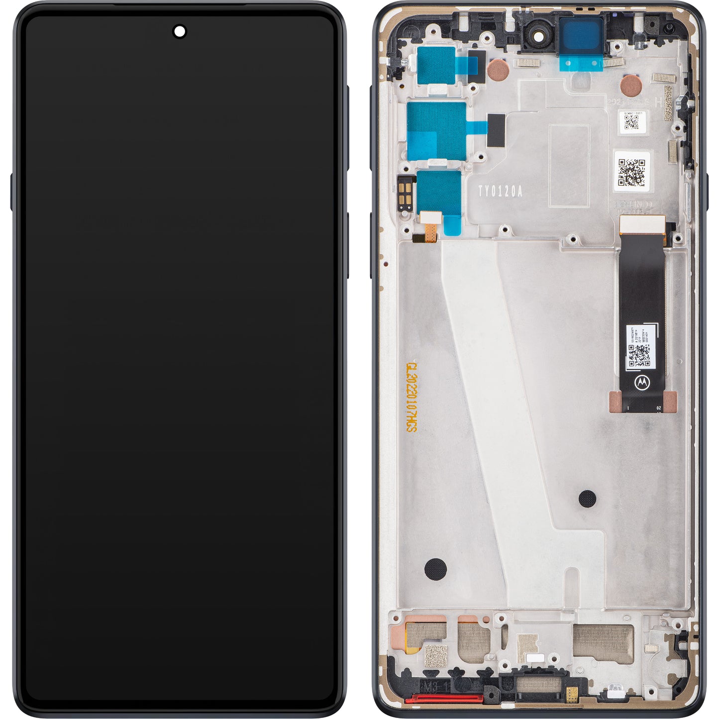 Zaslon s dodirnim ekranom Motorola Edge 20, s okvirom, sivi, paket za servis 5D68C19192