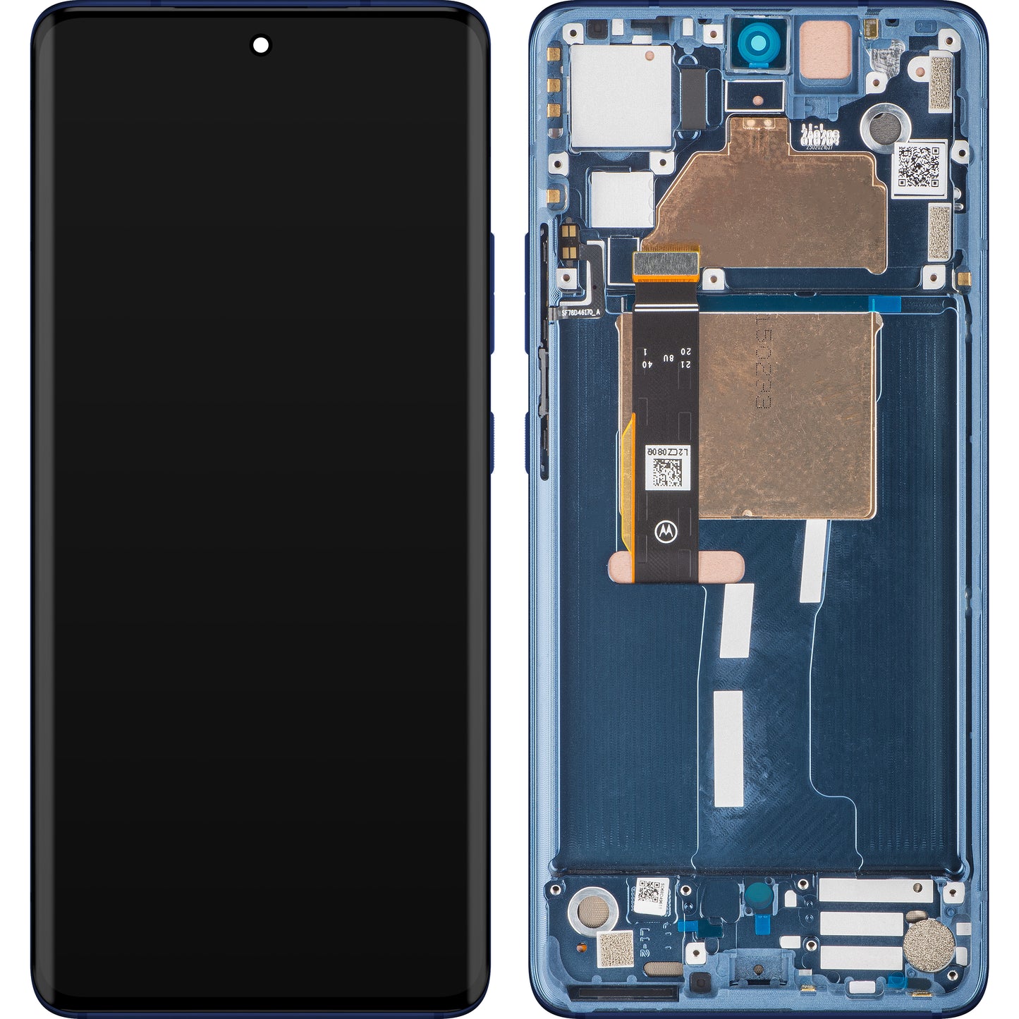 Zaslon s dodirnim ekranom Motorola Edge 30 Fusion, s okvirom, Plava (Neptune Blue), Servisni paket 5D68C21538
