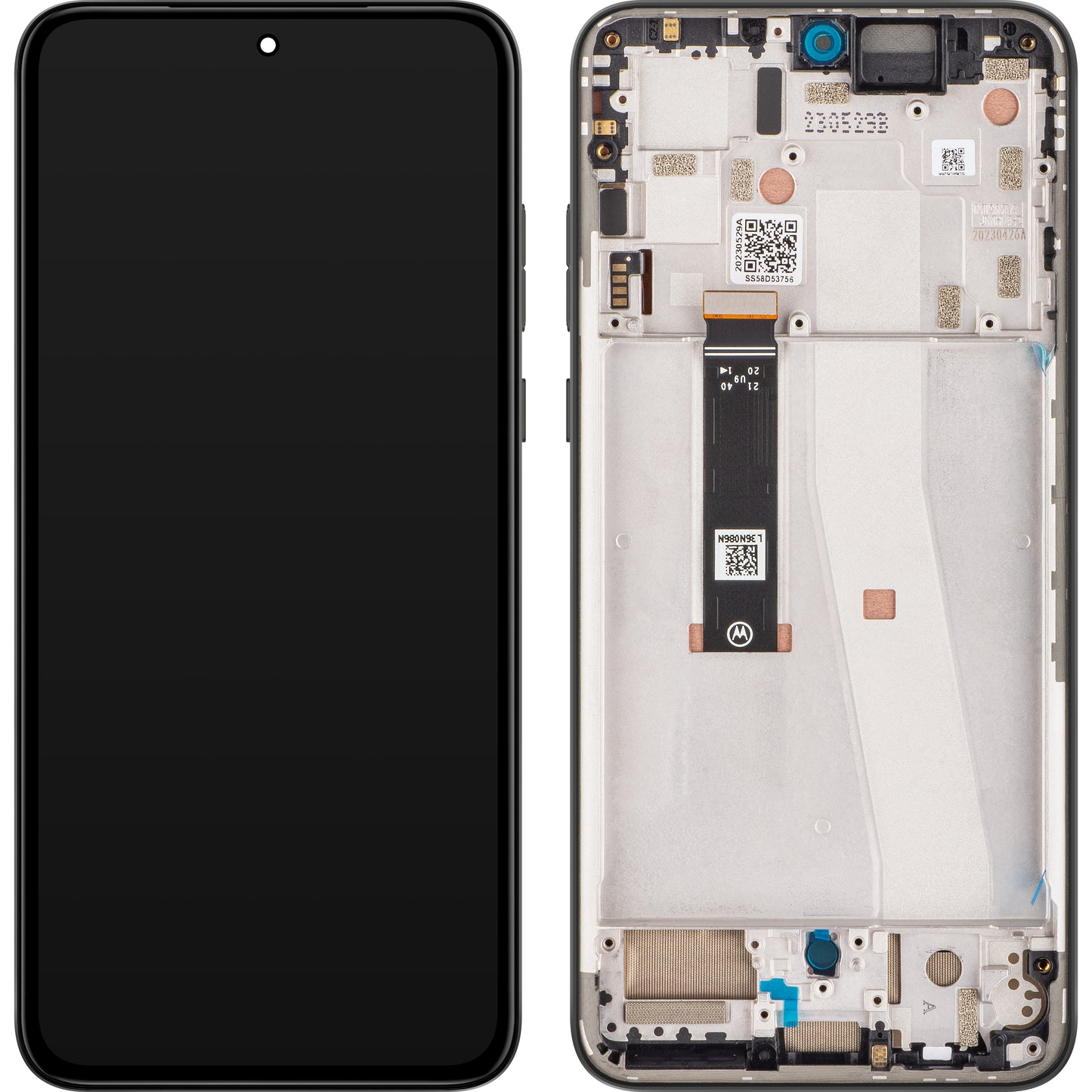 Zaslon s dodirnim ekranom Motorola Edge 30 Neo, s okvirom, crni (Black Onyx), servisni paket 5D68C21403