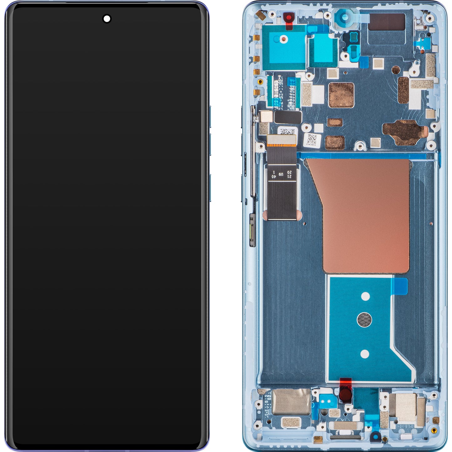 Zaslon s dodirnim ekranom Motorola Edge 40 Pro, s okvirom, Plavi (Lunar Blue), Servisni paket 5D68C22011