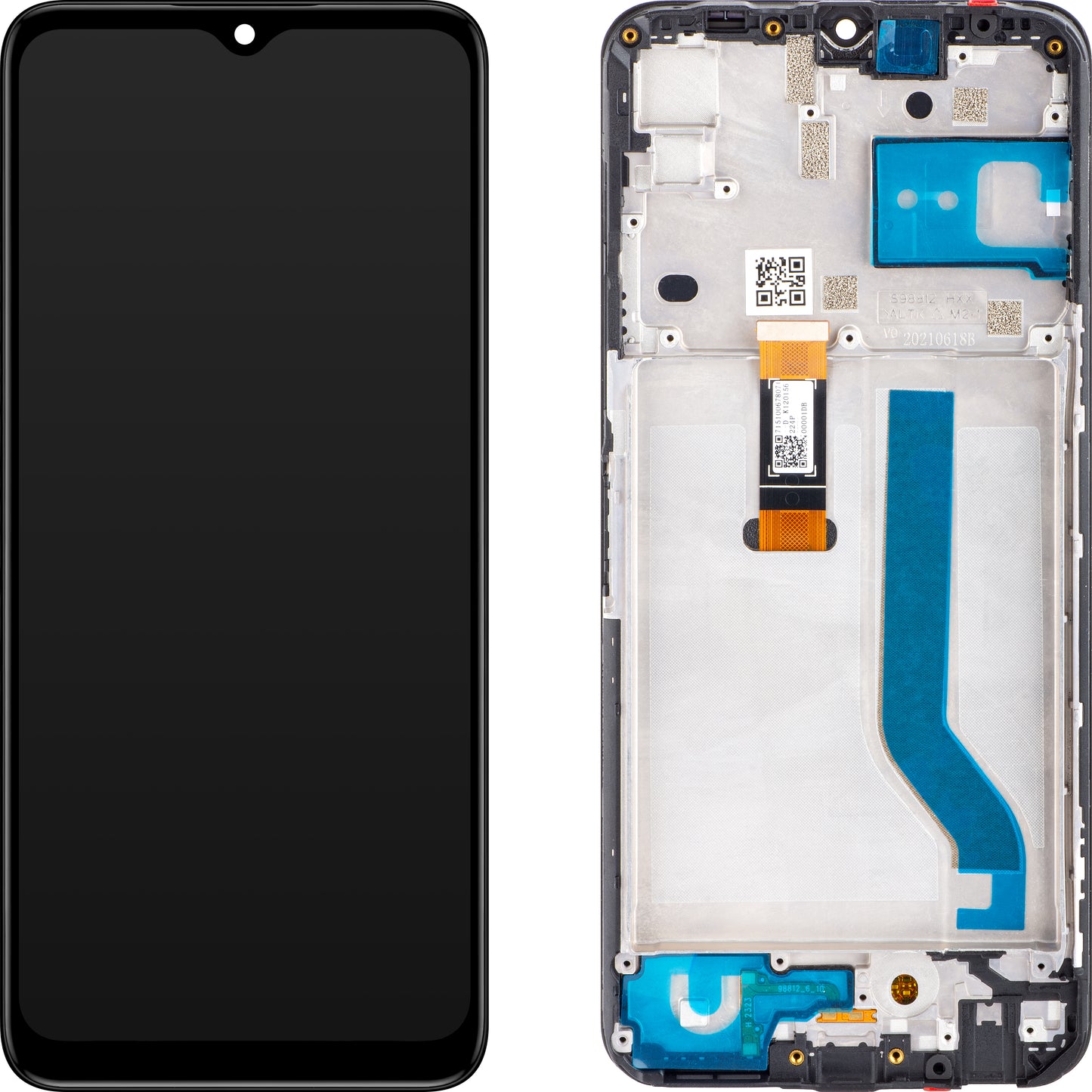 Display s dodirnim zaslonom Motorola Moto G50 5G, s okvirom, crni, Service Pack 5D68C18927