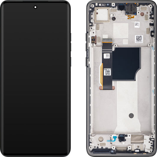 Zaslon s dodirnim zaslonom Motorola Edge 40 Neo, s okvirom, Verzija L3, Crna, Zamjena 5D68C23158