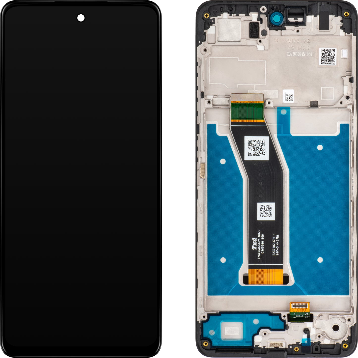 Zaslon s dodirnim ekranom Motorola Moto G04, s okvirom, crni, servisni paket 5D68C23890