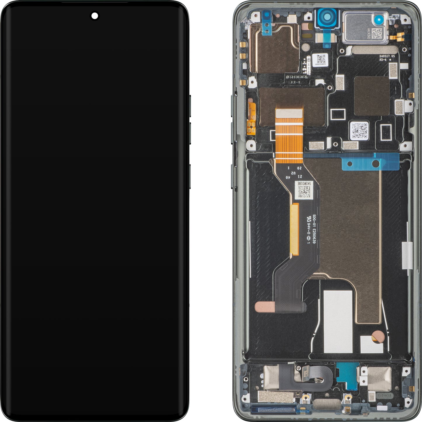 Zaslon s dodirnim ekranom Motorola Edge 50 Ultra, s okvirom, crni (Forest Grey), servisni paket 5D68C24483