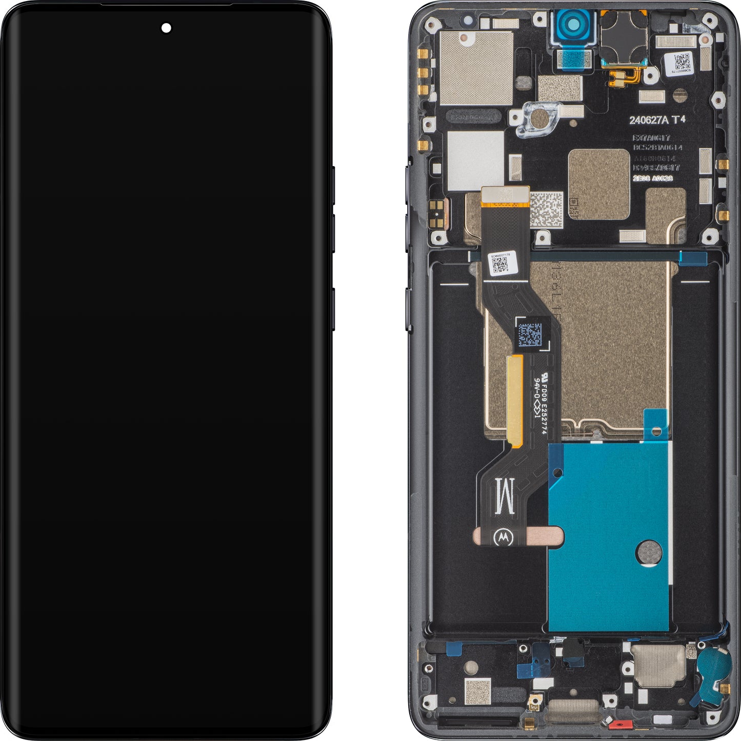 Zaslon s dodirnim ekranom Motorola Edge 50 Pro, s okvirom, crni (Black Beauty), servisni paket 5D68C24092