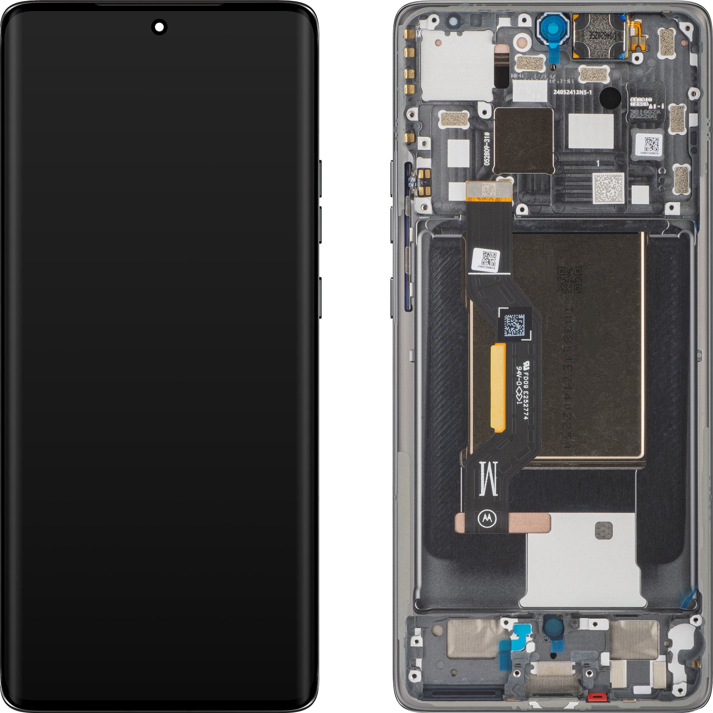 Zaslon s dodirnim ekranom Motorola Edge 50, s okvirom, siva (Koala Gray), servisni paket 5D68C25135