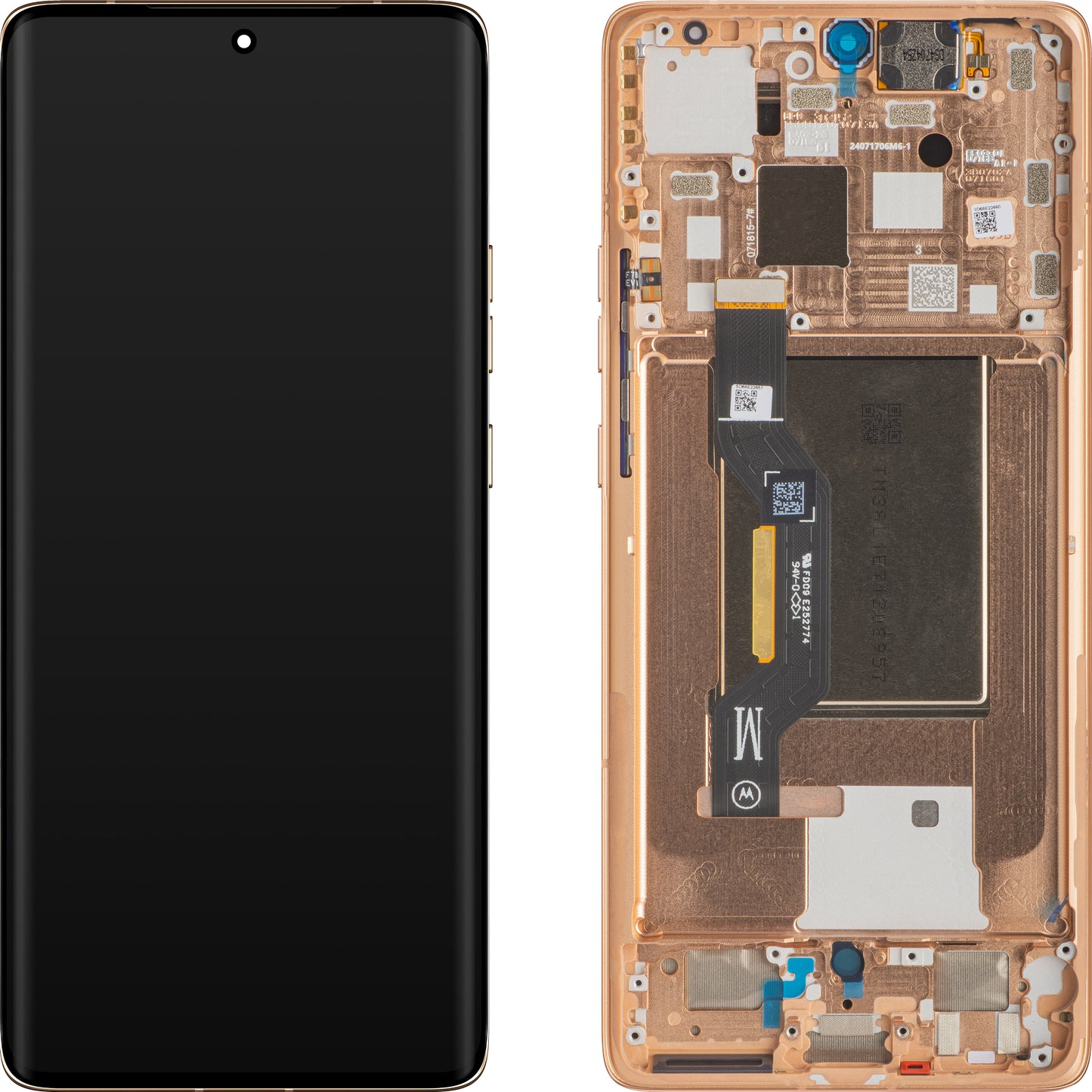 Zaslon s dodirnim ekranom Motorola Edge 50, s okvirom, Roza (Peach Fuzz), Servisni paket 5D68C25137