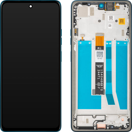 Display s dodirnim zaslonom Motorola Moto G75, s okvirom, Plava (Relucent Blue), Service Pack 5D68C29067