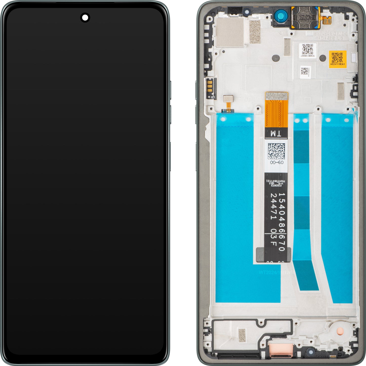 Zaslon s dodirnim ekranom Motorola Moto G75, s okvirom, siva (Sky Gray), servisni paket 5D68C29068