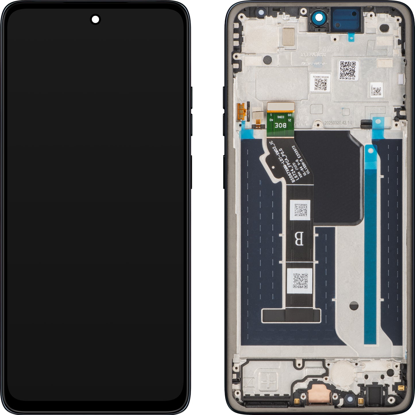 Display s dodirnim zaslonom Motorola Moto G56, s okvirom, tamnoplav (Black Oyster), Service Pack 5D68C30208
