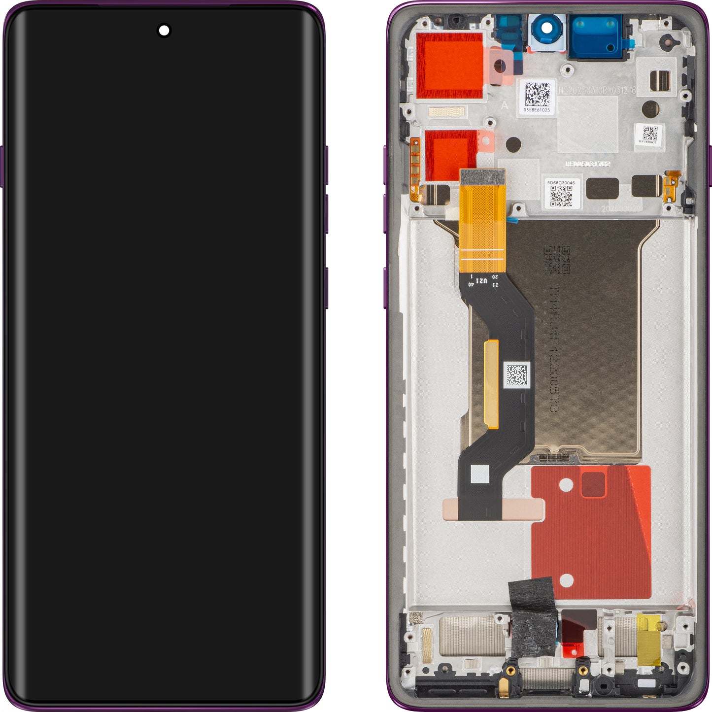 Display s Touchscreenom Motorola Edge 60 Pro, s Okvirom, Ljubičasta (Sparkling Grape), Service Pack 5D68C30047