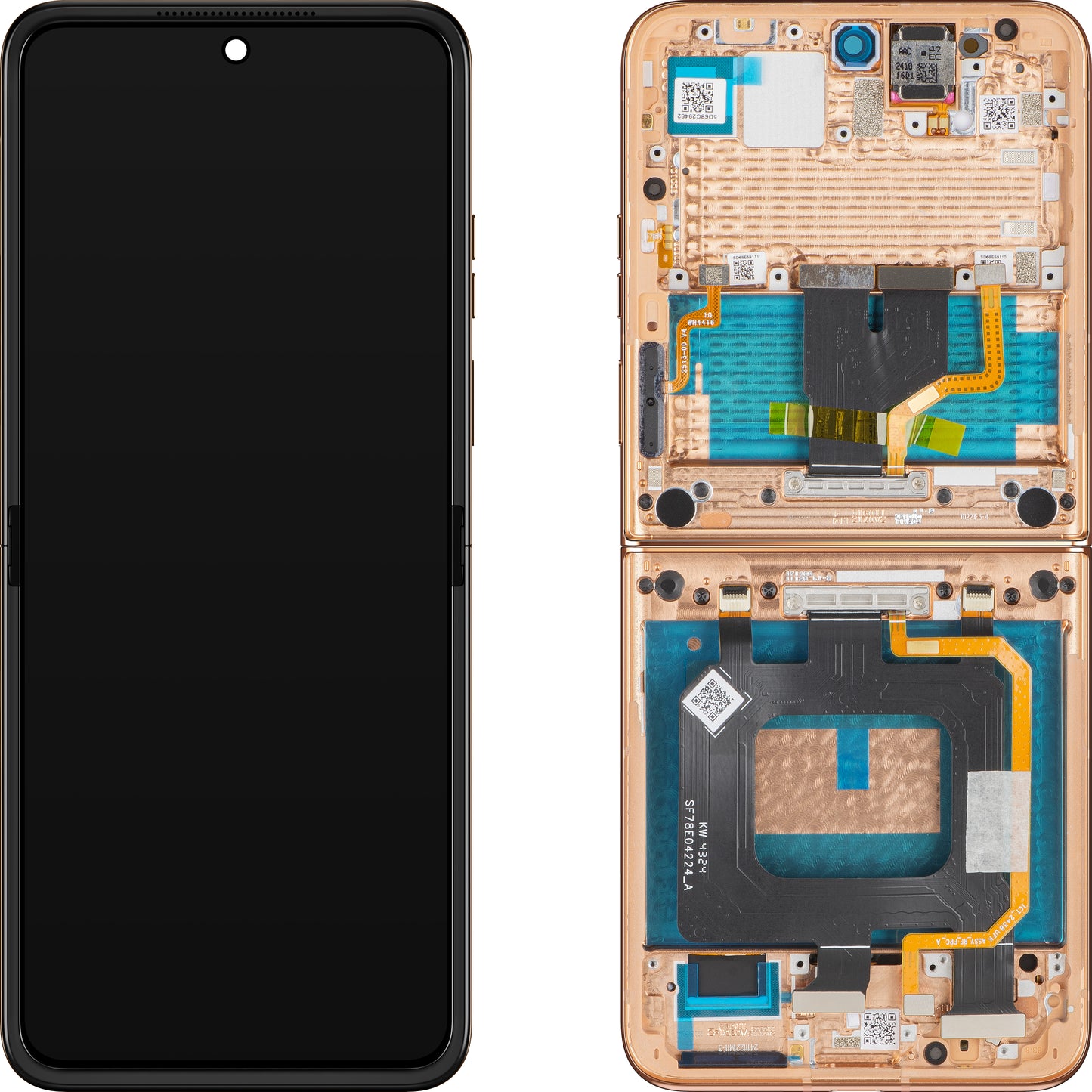 Display s dodirnim zaslonom Motorola Razr+ 2025 / Razr+ 2024 / Razr 50 Ultra, s okvirom, Sub Inner, smeđa (Mocha Mousse), Service Pack 5D68C29482