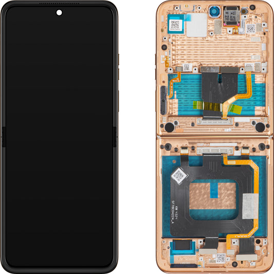 Display s dodirnim zaslonom Motorola Razr+ 2025 / Razr+ 2024 / Razr 50 Ultra, s okvirom, Sub Inner, smeđa (Mocha Mousse), Service Pack 5D68C29482