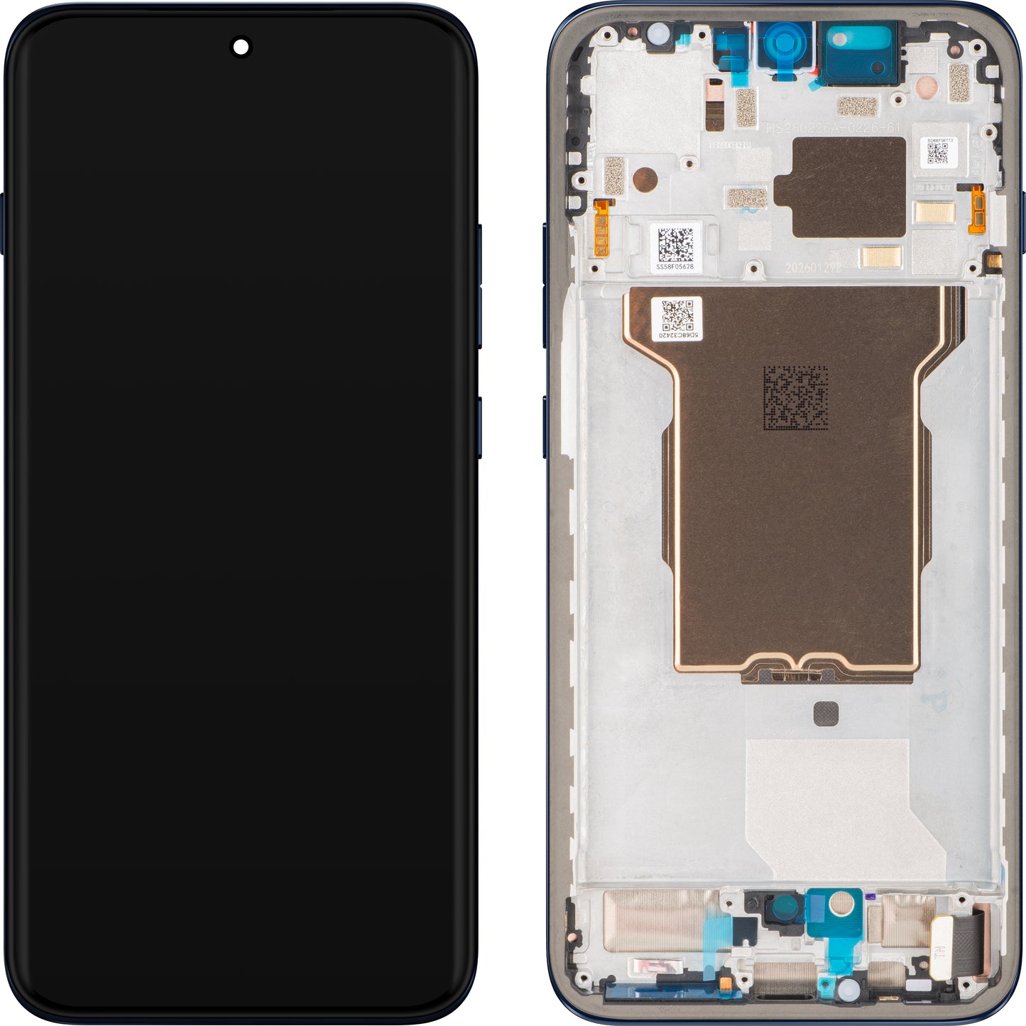 Display s dodirnim zaslonom Motorola Edge 70 Pro, s okvirom, Mornarsko plava (Pantone Titan), Service Pack 5D68C32420