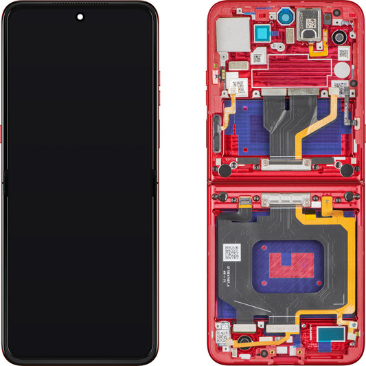 Display s Touchscreenom Motorola Razr 60 Ultra, s Okvirom, Pod Inner, Crvena (Rio Red), Service Pack 5D68C30153