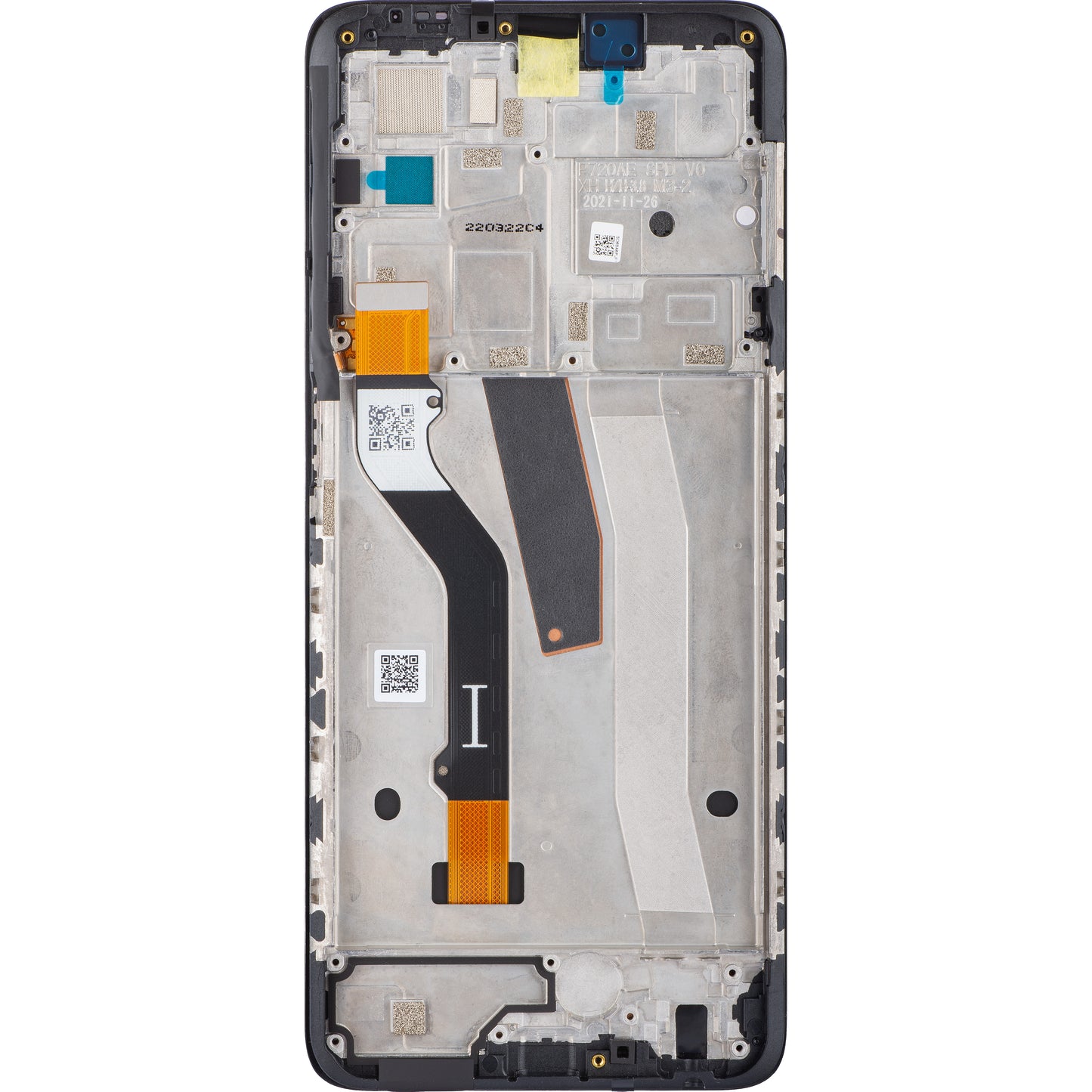 Display s dodirnim zaslonom Motorola Moto G51 5G, s okvirom, crni, Service Pack 5D68C20028