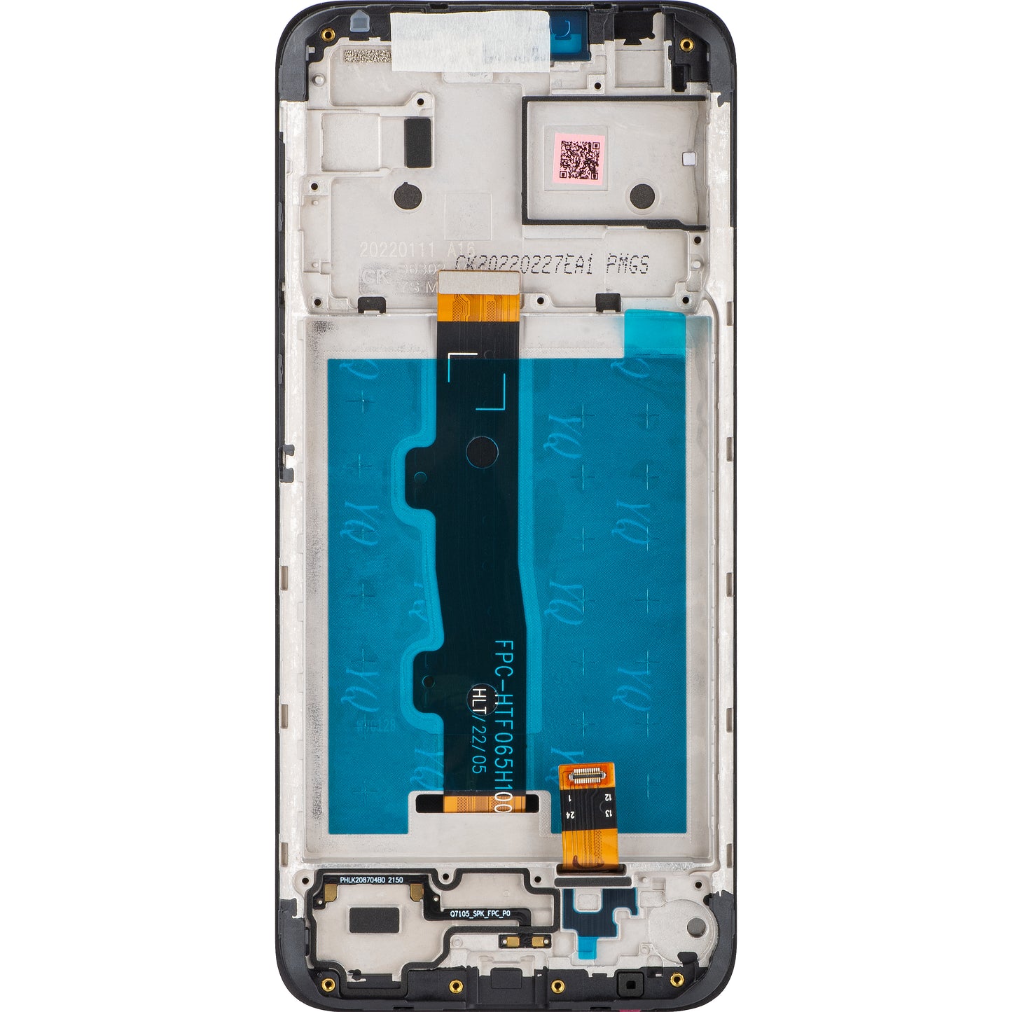 Zaslon s dodirnim ekranom Motorola Moto E7i Power / E7 Power, s okvirom, crni, paket za servis 5D68C18235
