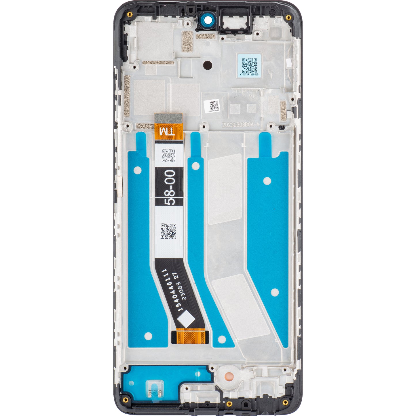 Zaslon s dodirnim ekranom Motorola Moto G73, s okvirom, crni, servisni paket 5D68C22272