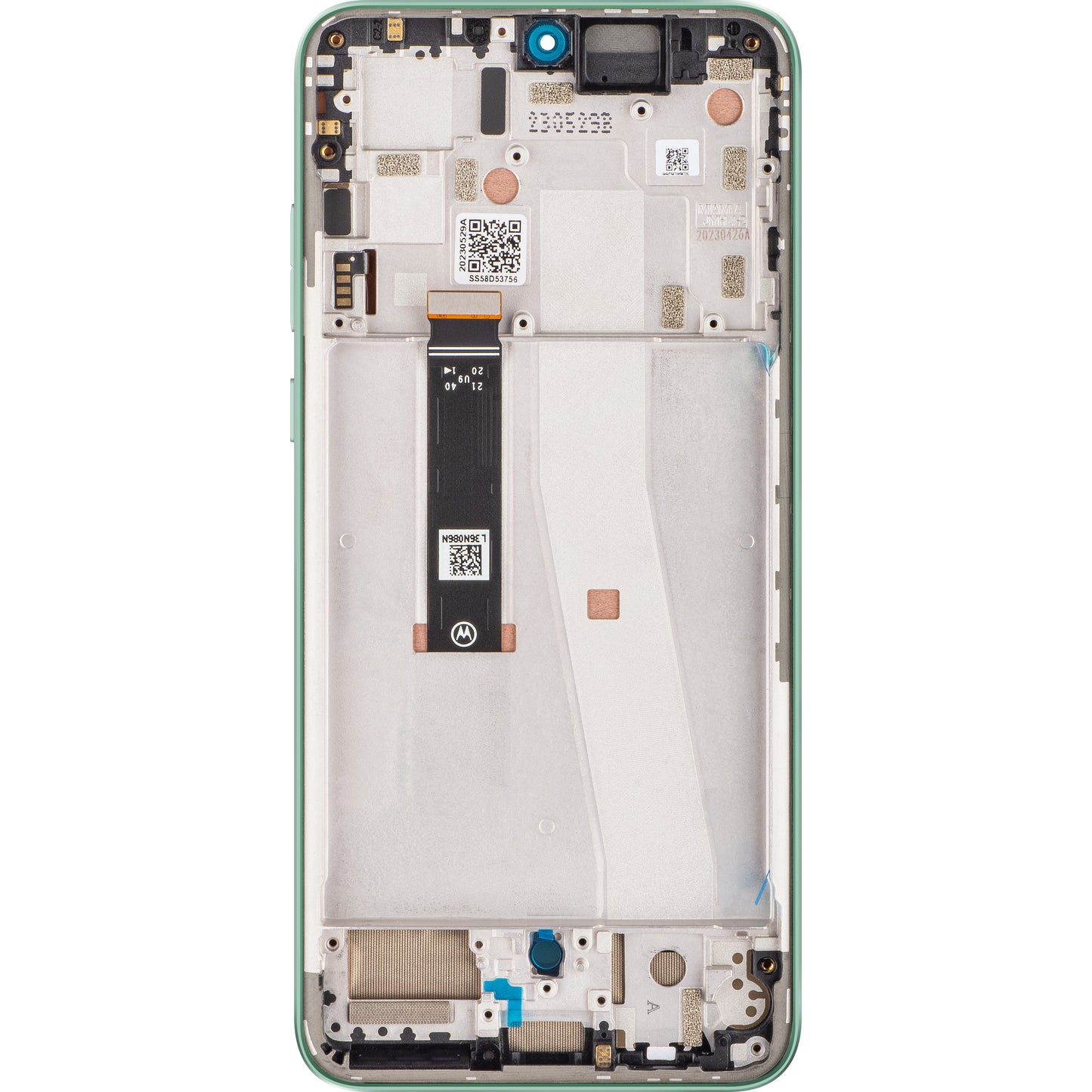 Zaslon s dodirnim ekranom Motorola Edge 30 Neo, s okvirom, Zelena (Aqua Foam), Servisni paket 5D68C21406