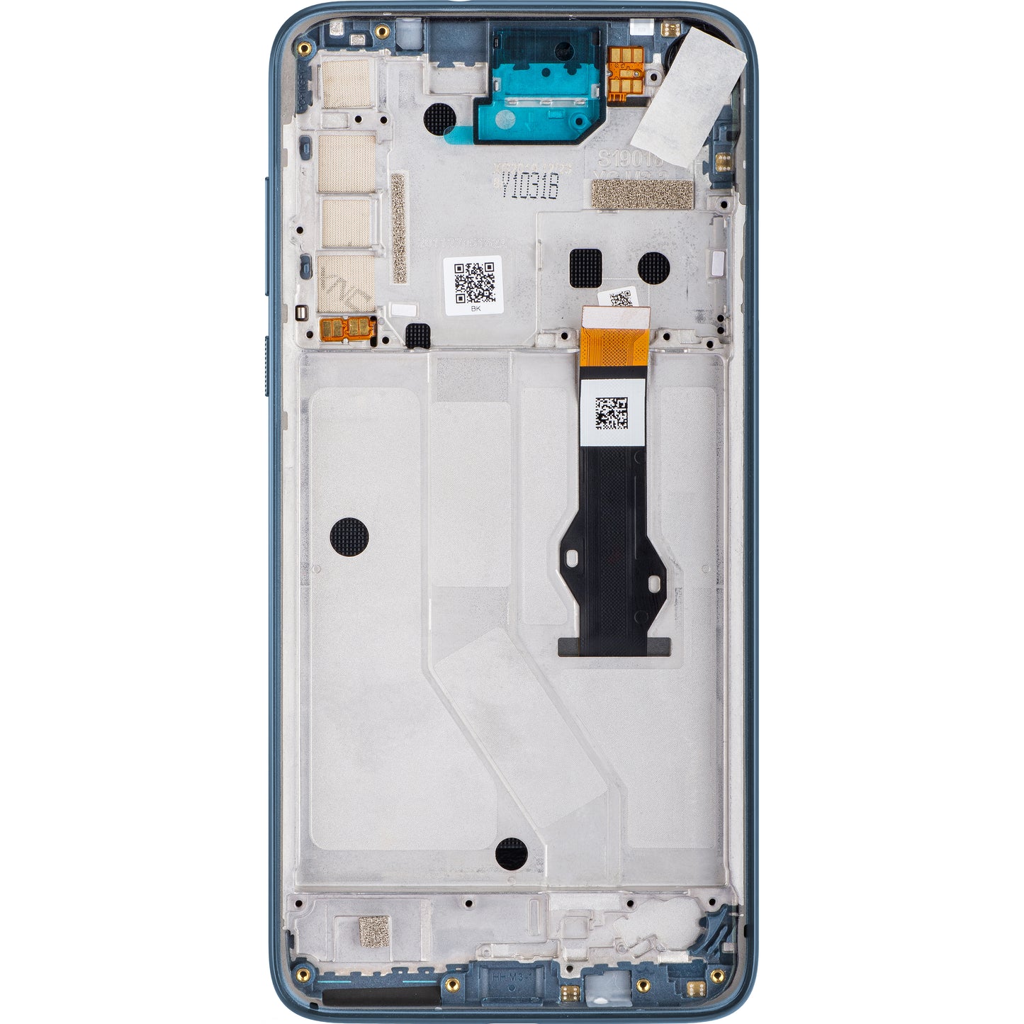 Zaslon s dodirnim ekranom Motorola Moto G8 Power, s okvirom, plavi (Capri Blue), paket za servis 5D68C16143