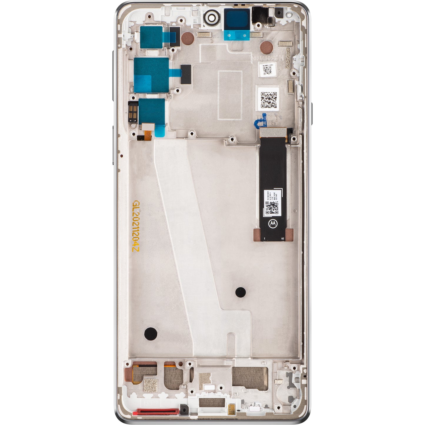 Zaslon s dodirnim ekranom Motorola Edge 20, s okvirom, Srebrni (Frosted White), Servisni paket 5D68C19194