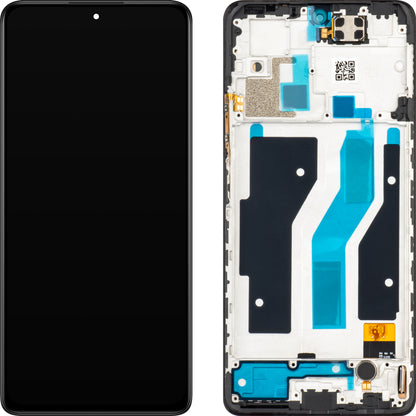Zaslon s dodirnim ekranom MP kompatibilan s Xiaomi Redmi Note 10 Pro, s okvirom, crni