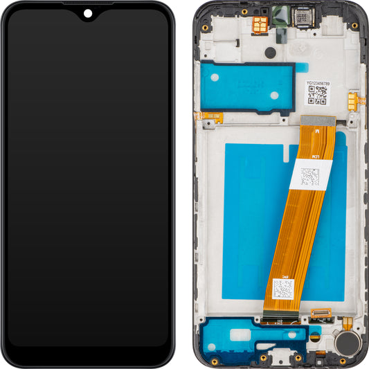 Zaslon s dodirnim zaslonom MP kompatibilan s Samsung Galaxy A01 A015, s okvirom, verzija za izvan Europe, crna