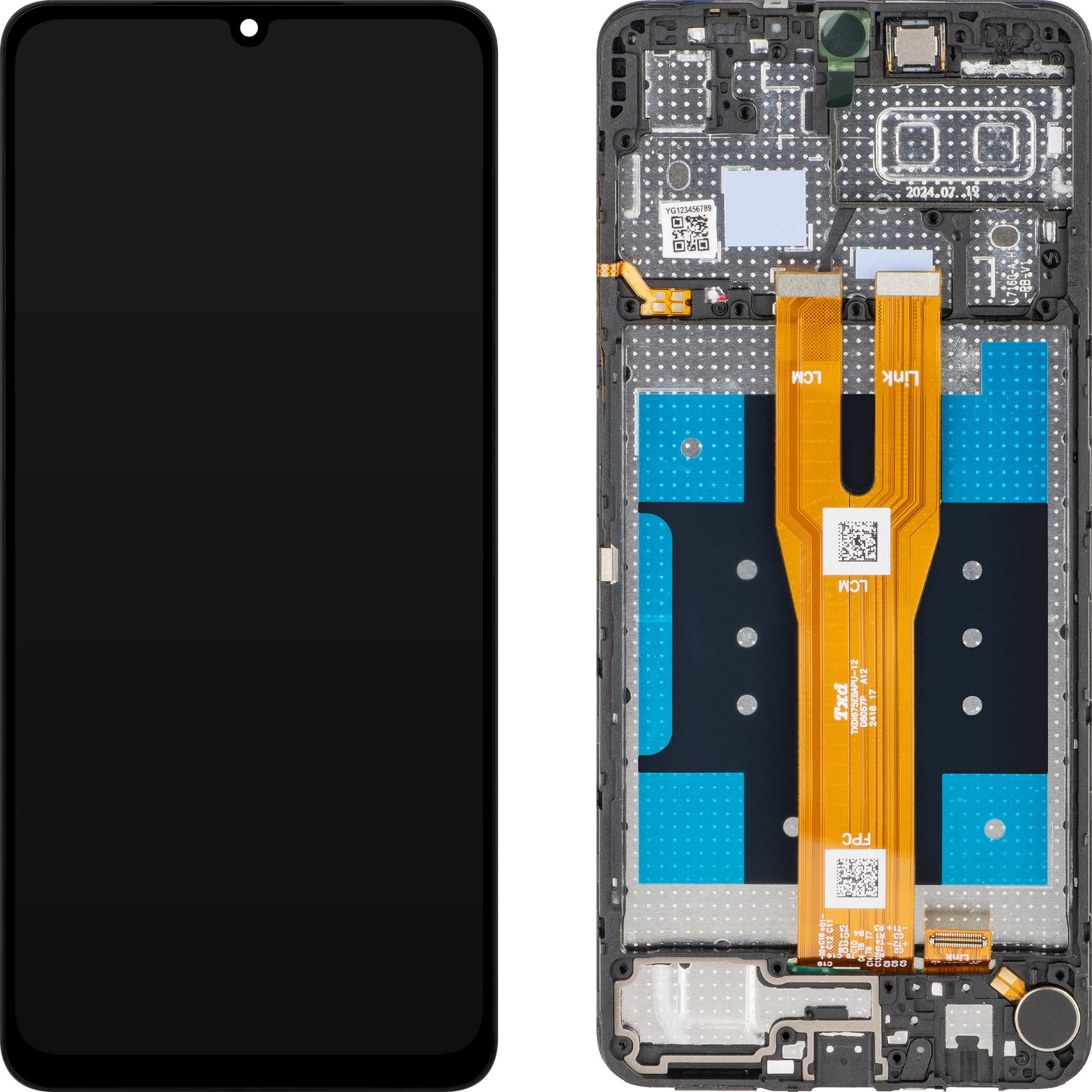 Display s Touchscreenom MP kompatibilan s Samsung Galaxy A06 A065, s okvirom, crni