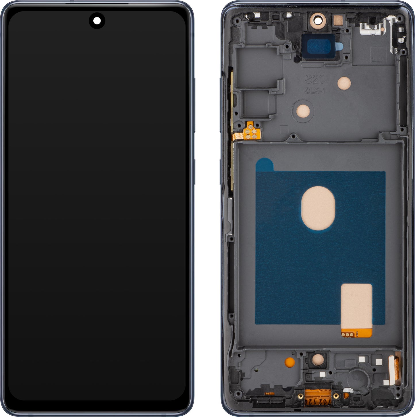 Display s Touchscreenom MP kompatibilan s Samsung Galaxy S20 FE G780, s okvirom, mornarsko plava.