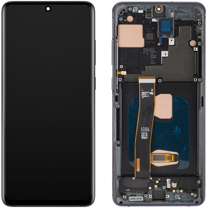 Display s dodirnim zaslonom MP kompatibilan s Samsung Galaxy S20 Ultra G988, s okvirom, OLED verzija, Crni