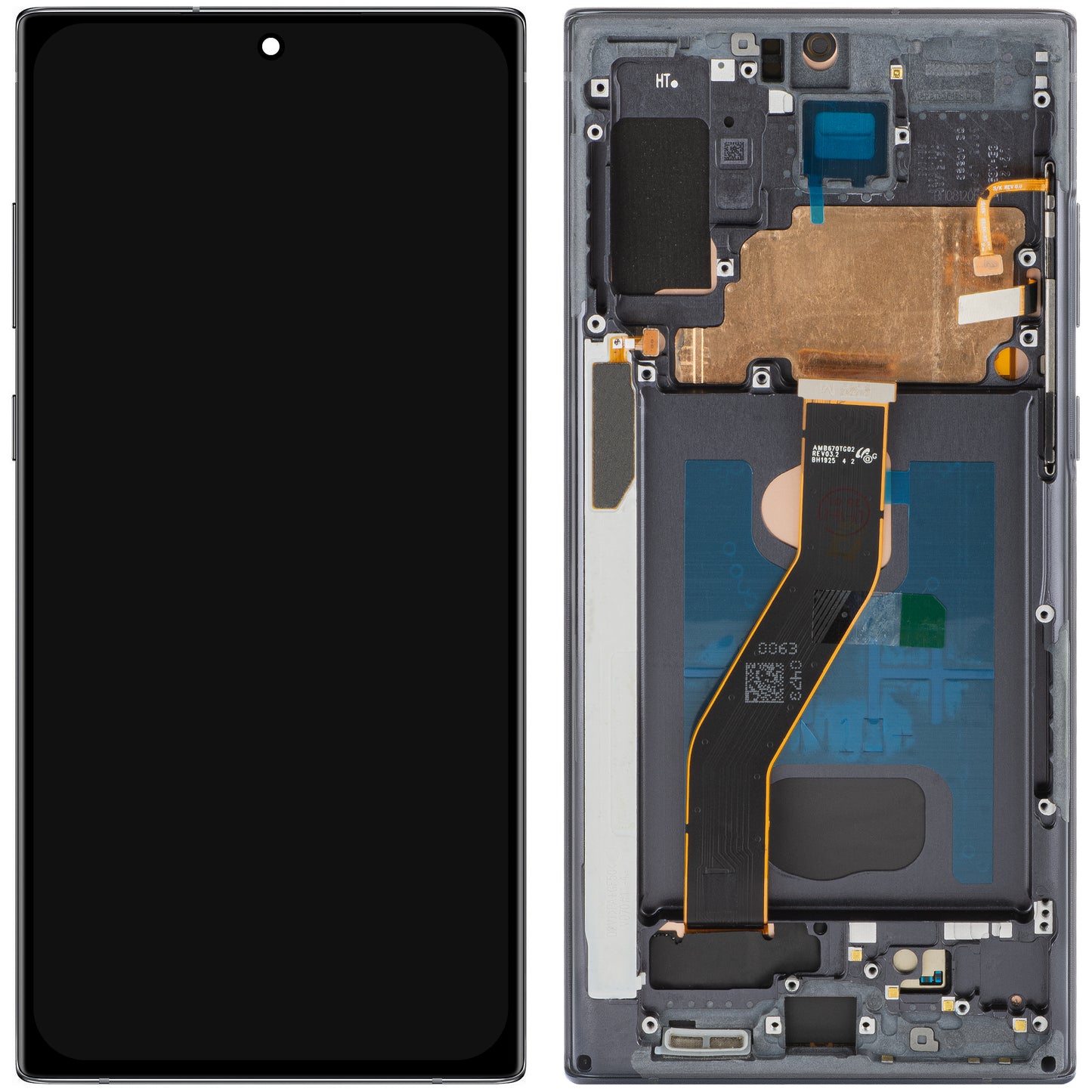 Display s dodirnim zaslonom MP kompatibilan s Samsung Galaxy Note 10+ N975, s okvirom, OLED verzija, Crni