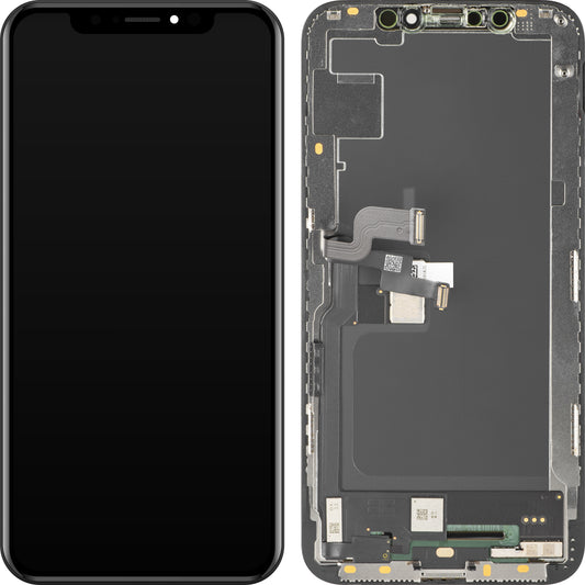 Zaslon s dodirnim zaslonom MP kompatibilan s Apple iPhone XS, s okvirom, verzija Soft OLED FHD, crna