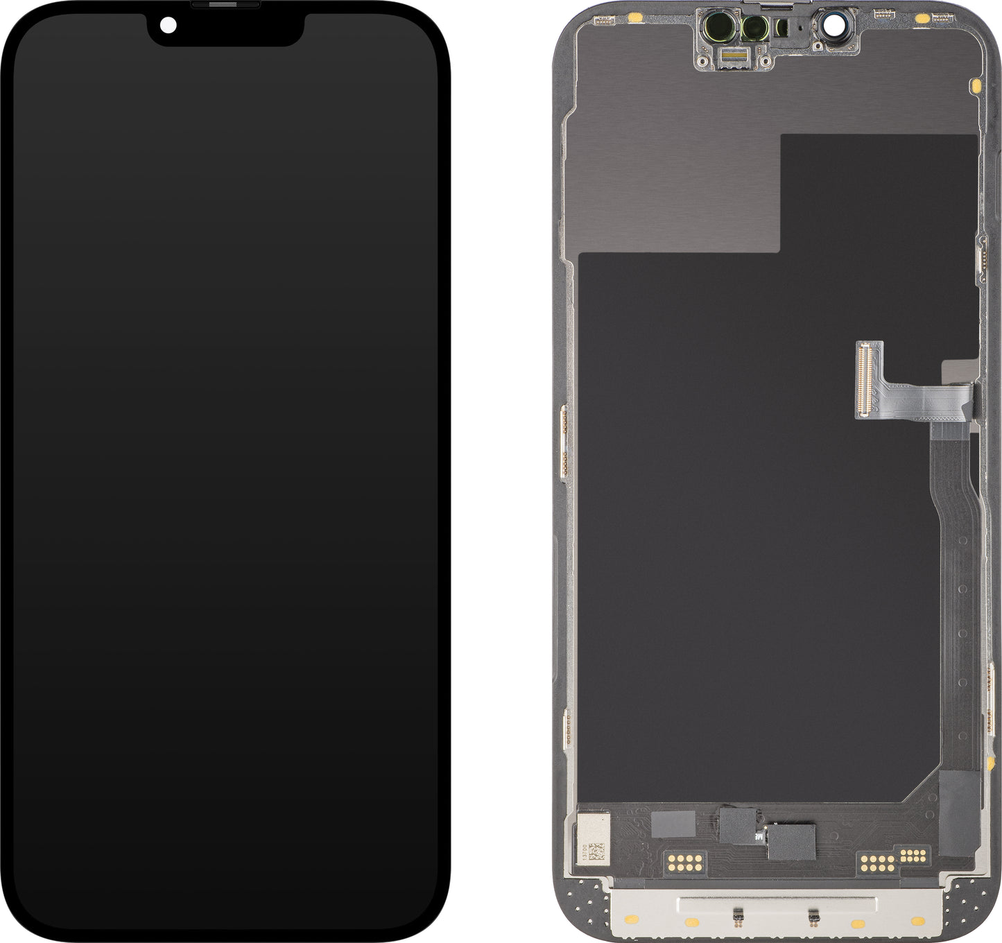 Zaslon s dodirnim zaslonom MP kompatibilan s Apple iPhone 13 Pro Max, s okvirom, Soft OLED verzija 120Hz FHD dijagnostika, crna