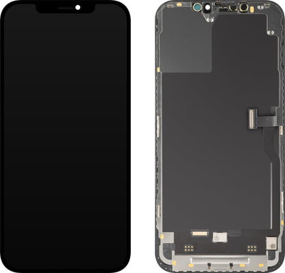Zaslon s dodirnim zaslonom MP kompatibilan s Apple iPhone 12 Pro Max, s okvirom, verzija Soft OLED IC Movable FHD, crna