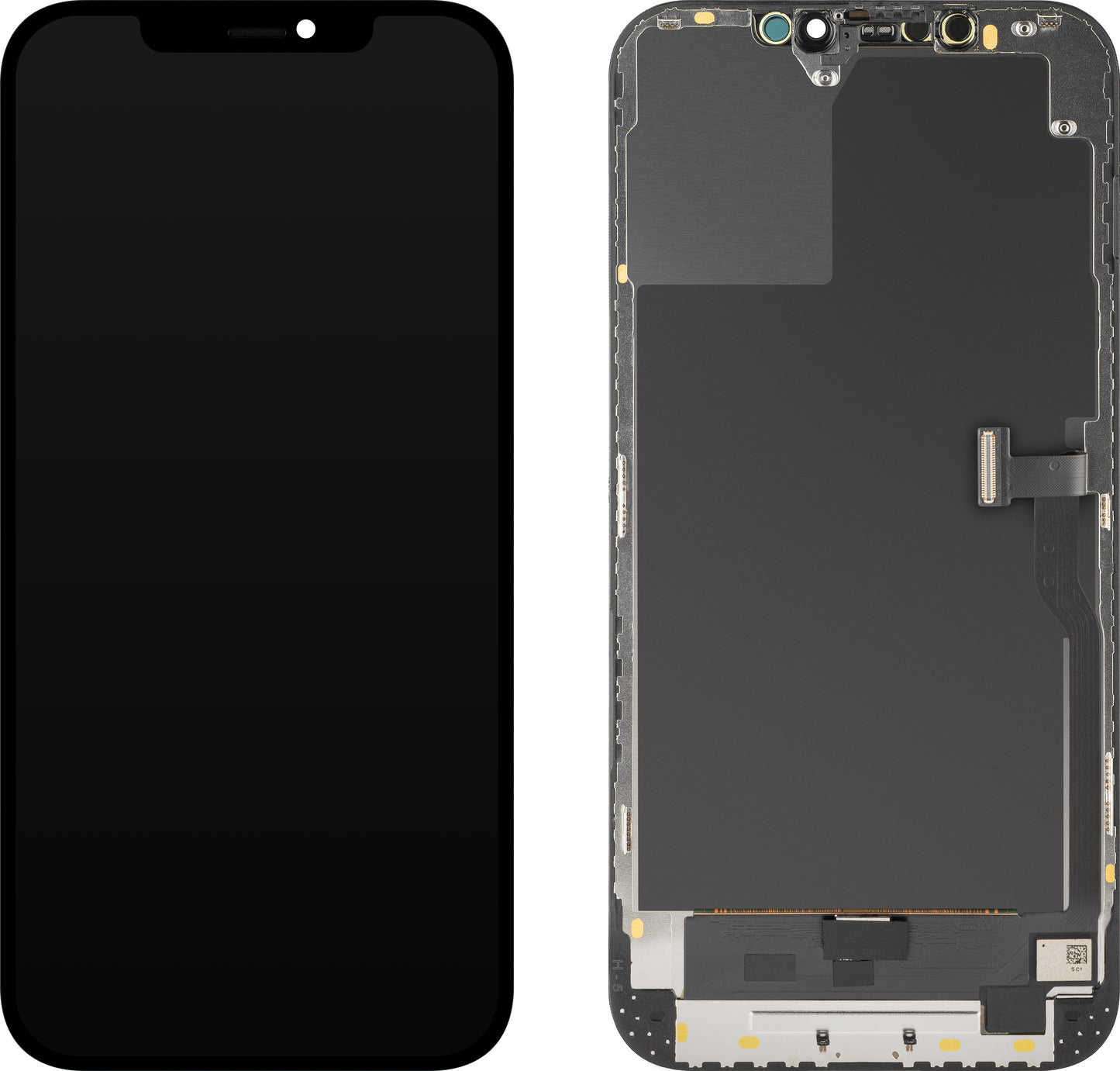 Zaslon s dodirnim zaslonom MP kompatibilan s Apple iPhone 12 Pro Max, s okvirom, OLED dijagnostička verzija, crni
