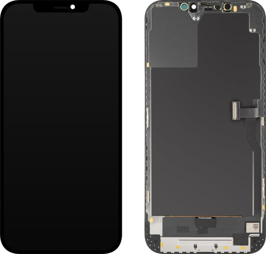 Zaslon s dodirnim zaslonom MP kompatibilan s Apple iPhone 12 Pro Max, s okvirom, OLED dijagnostička verzija, crni