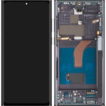 Zaslon s Touchscreen MP kompatibilan sa Samsung Galaxy S22 Ultra 5G S908, s Okvirom, OLED Verzija, Crna, Swap