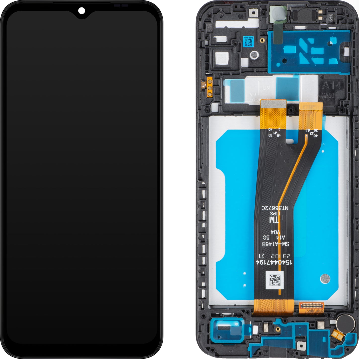 Display s Touchscreenom MP kompatibilan s Samsung Galaxy A14 5G A146, s okvirom, verzija za izvan Europe, crni