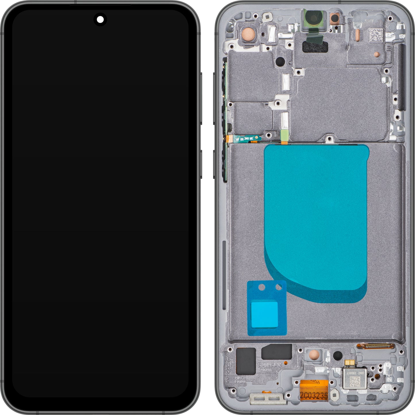 Display s MP touchscreenom kompatibilan s Samsung Galaxy S23 FE S711, s okvirom, crni