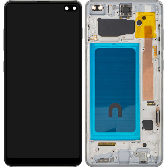 Display s Touchscreenom MP kompatibilan s Samsung Galaxy S10+ G975, s okvirom, Srebrni