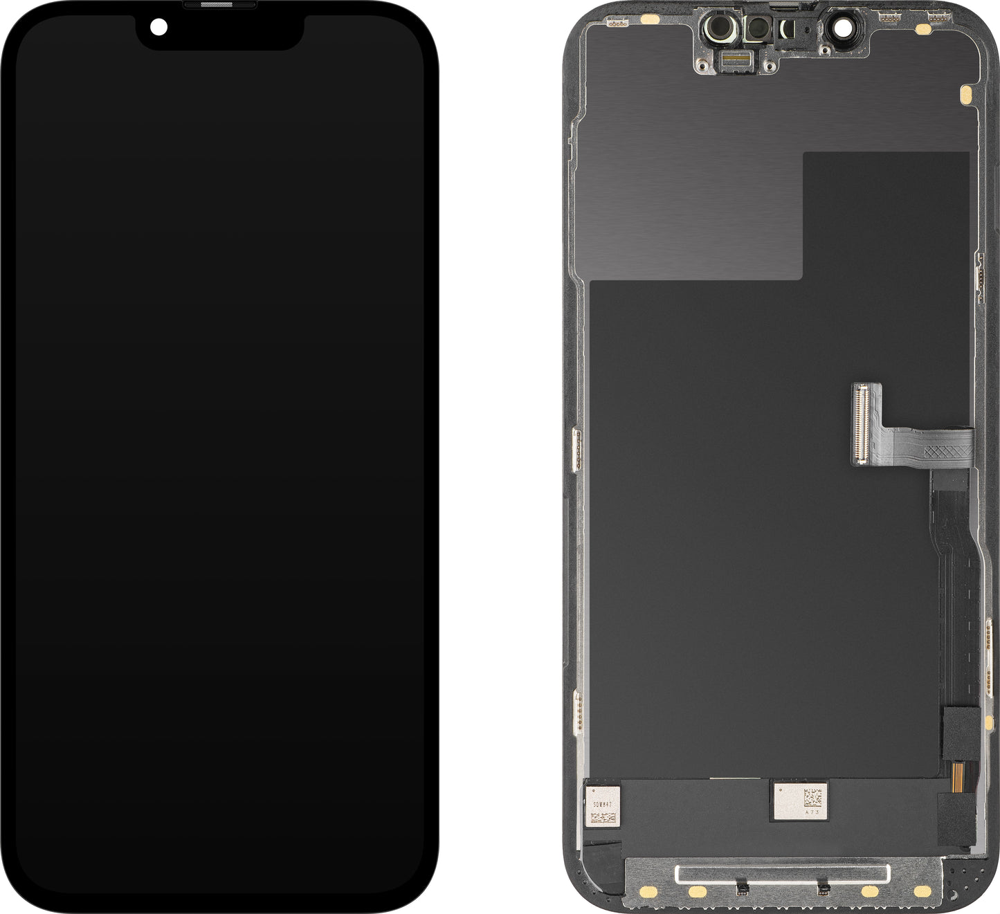 Zaslon s dodirnim zaslonom MP kompatibilan s Apple iPhone 13 Pro, s okvirom, OLED FHD dijagnostička verzija, crni