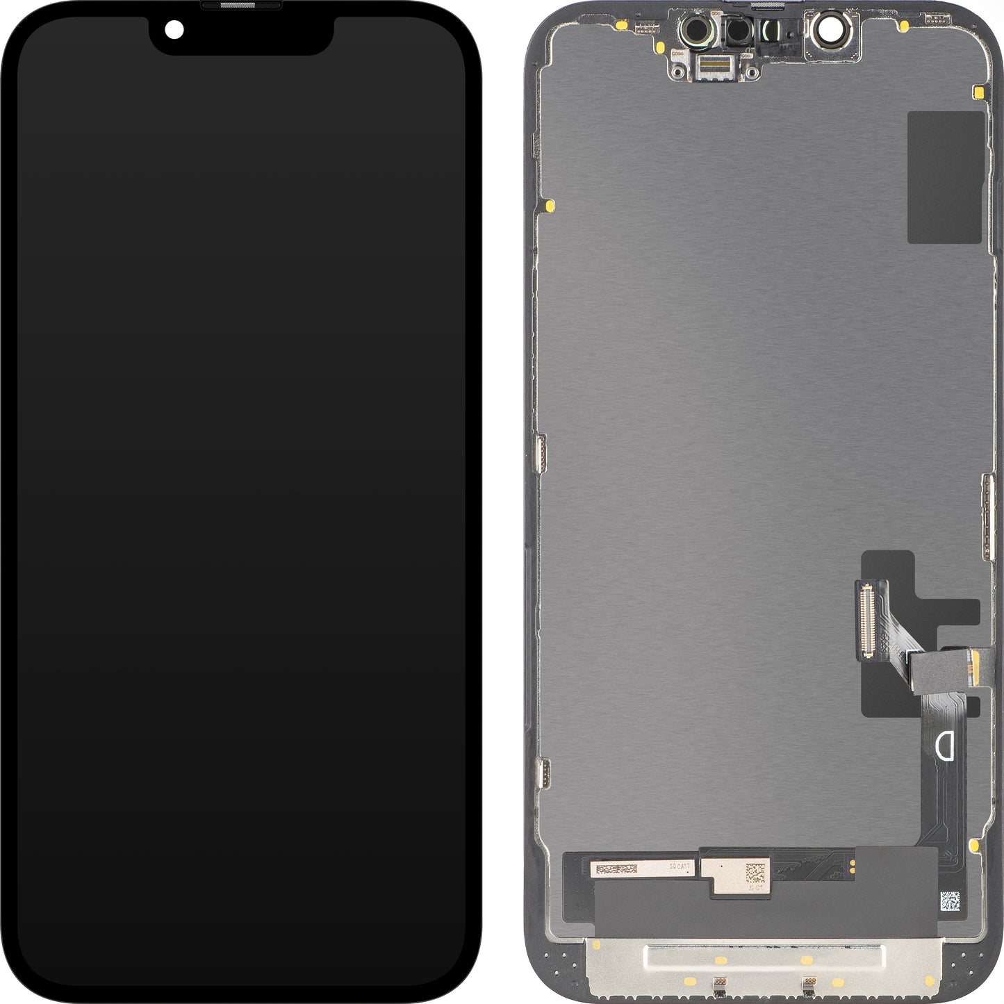 Display s MP Touchscreenom kompatibilan s Apple iPhone 14, s okvirom, OLED FHD Diagnostic verzija, Crni